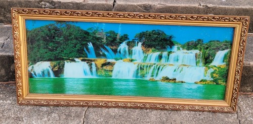 Vintage picture waterfall - vintage,