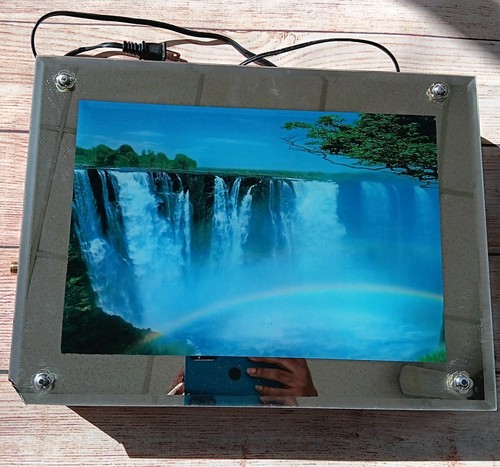 Vtg framed moving picture - framed,